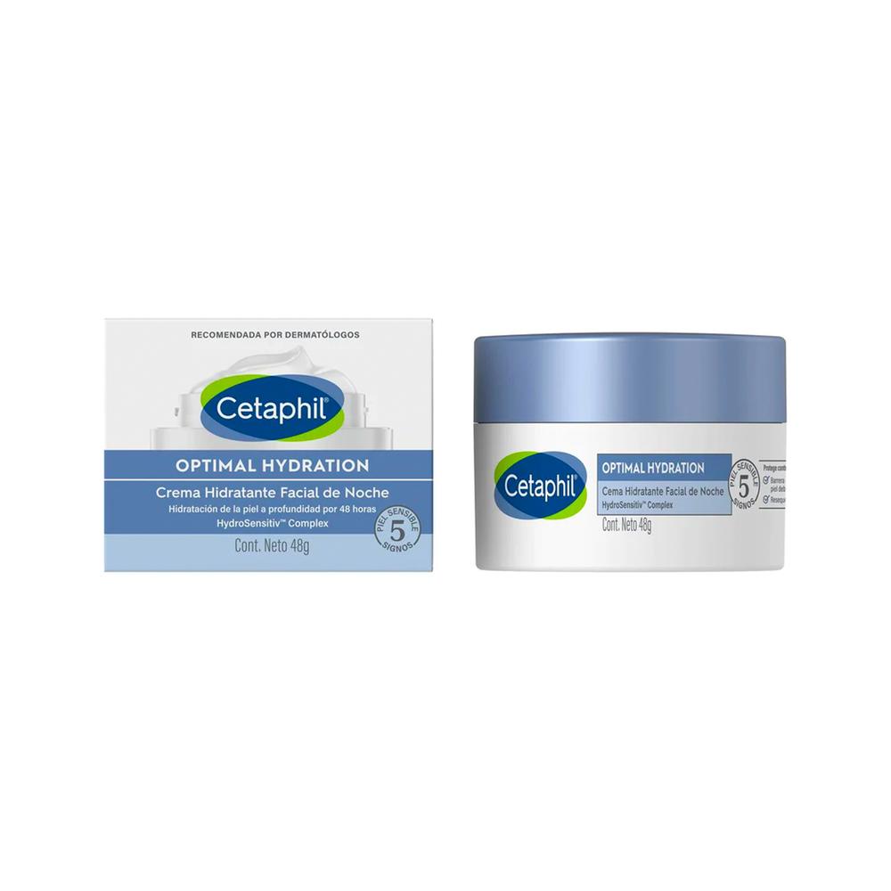 Foto 4 pulgar | Crema Facial de Noche Cetaphil Optimal Hydration 48 Gr