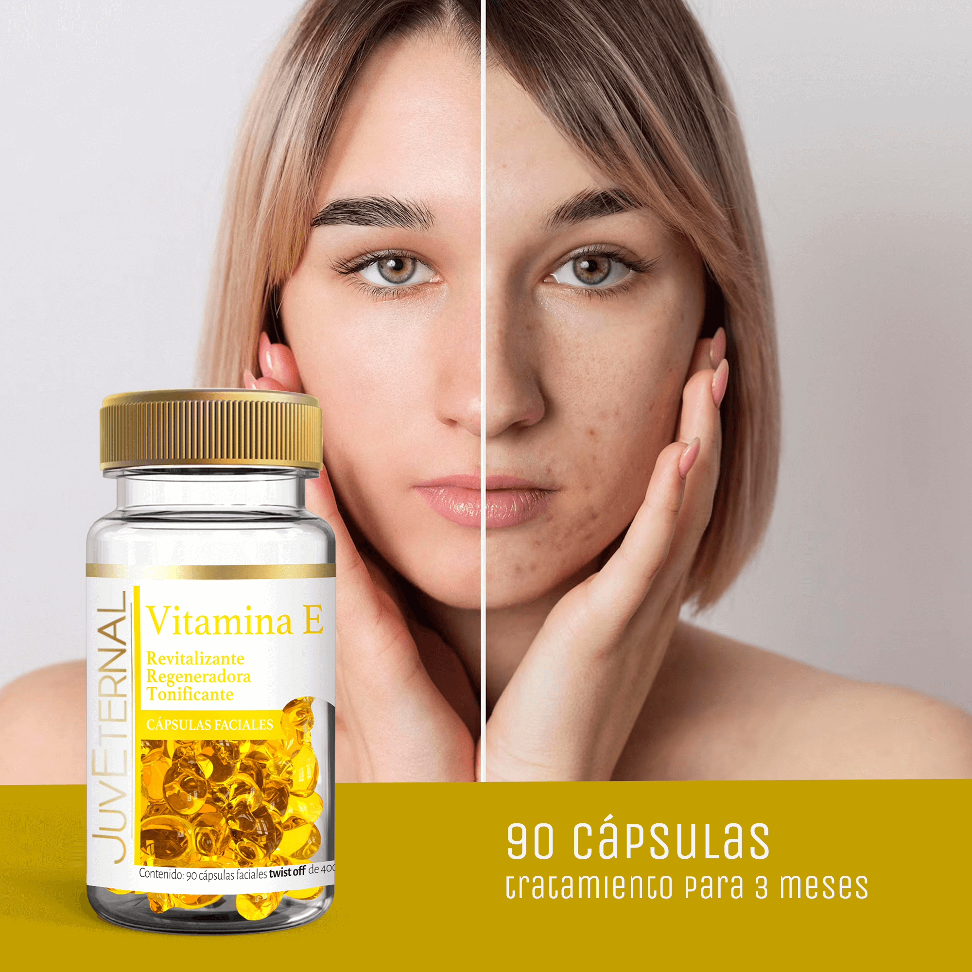 Foto 7 pulgar | Cápsulas Faciales de Vitamina E Juveternal 90 cápsulas Twist-Off Antioxidante Hidratante y Revitalizante