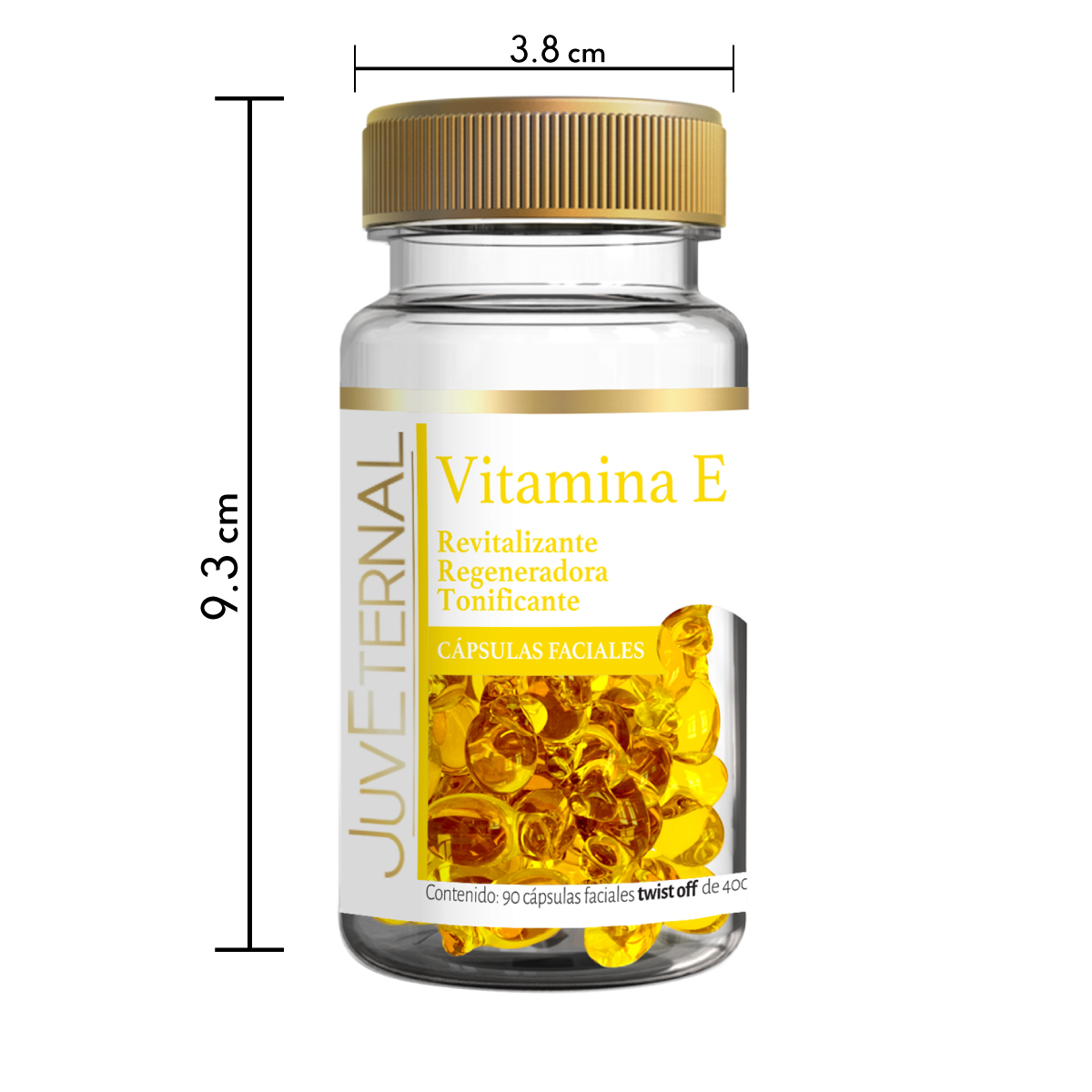 Foto 8 | Cápsulas Faciales de Vitamina E Juveternal 90 cápsulas Twist-Off Antioxidante Hidratante y Revitalizante