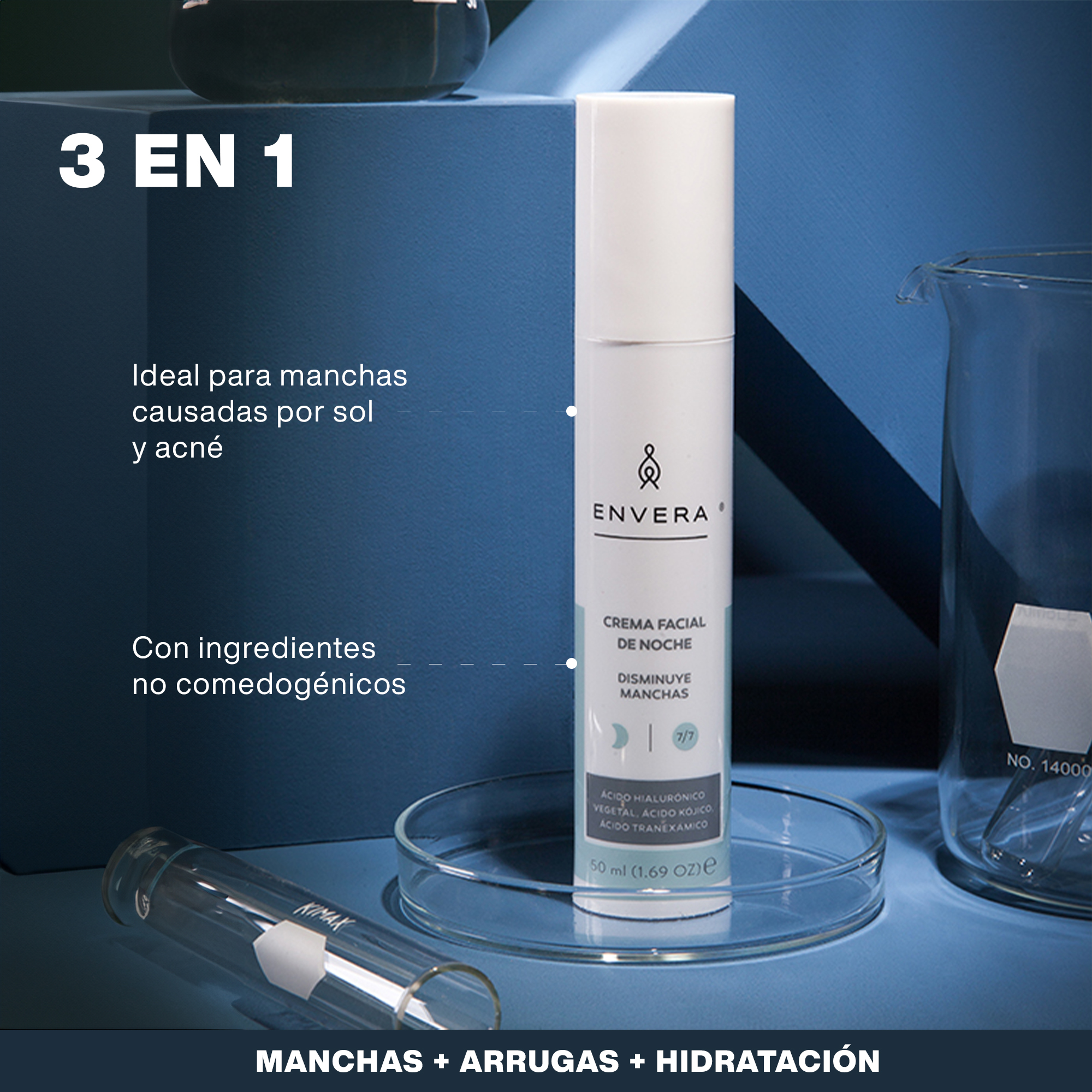 Foto 3 | Kit Crema Hidratante Facial para Manchas y Acné con Niacinamida Vegana de 50ml