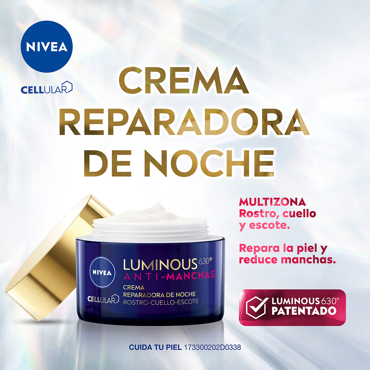 Foto 3 pulgar | Crema Facial de Noche Antimanchas Nivea Luminous630 50 ml