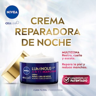 Foto 2 | Crema Facial de Noche Antimanchas Nivea Luminous630 50 ml