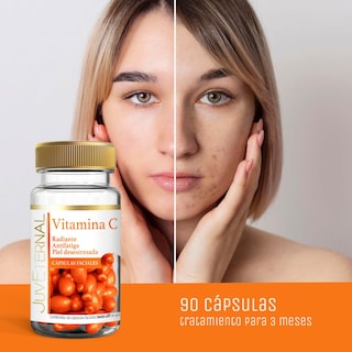 Foto 6 | JUVETERNAL Cápsulas Faciales de Vitamina C 90 cápsulas Twist-Off Ilumina, Hidrata y Protege tu Piel