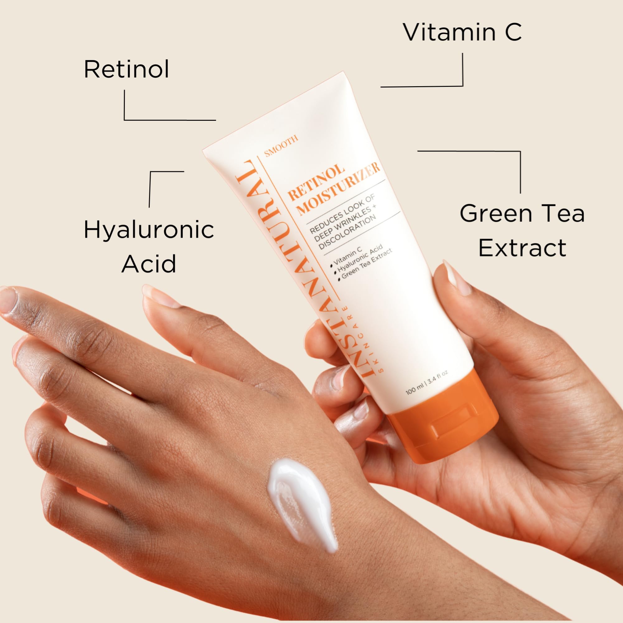Foto 2 | Crema Hidratante Instanatural Retinol Con Vitamina C 100 Ml - Venta Internacional.