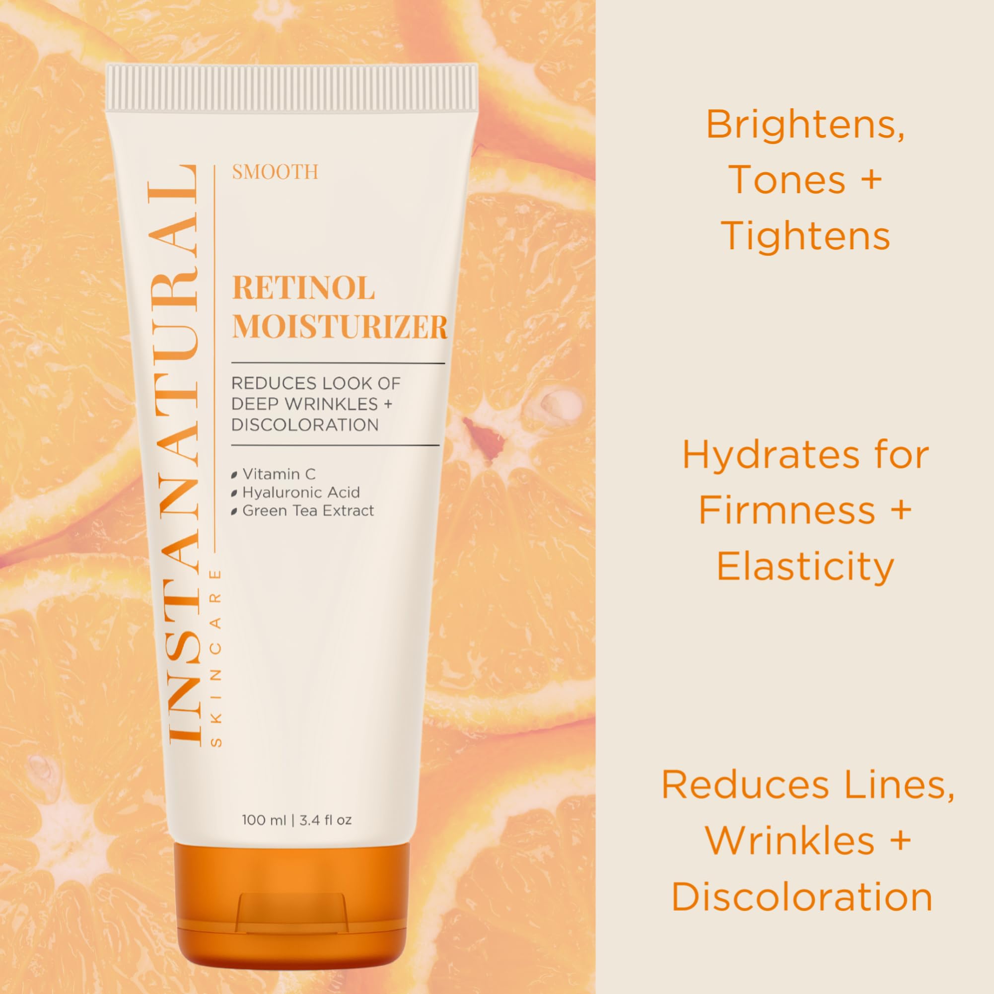 Foto 4 pulgar | Crema Hidratante Instanatural Retinol Con Vitamina C 100 Ml - Venta Internacional.