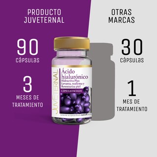 Foto 7 | Cápsulas Faciales de Ácido Hialurónico Juveternal 90 cápsulas Twist-Off Hidrata Rellena y Suaviza tu Piel