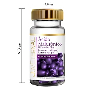 Foto 8 | Cápsulas Faciales de Ácido Hialurónico Juveternal 90 cápsulas Twist-Off Hidrata Rellena y Suaviza tu Piel