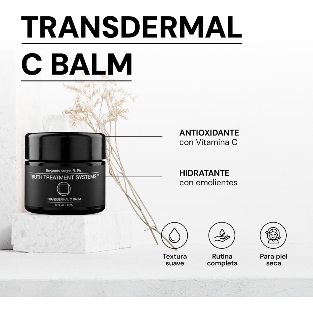 Foto 3 pulgar | Skincare Truth Transdermal C Balm Color Negro 50 Ml