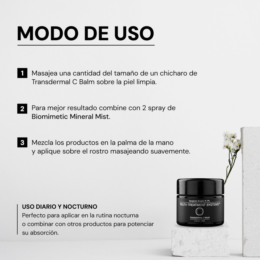 Foto 6 pulgar | Skincare Truth Transdermal C Balm Color Negro 50 Ml