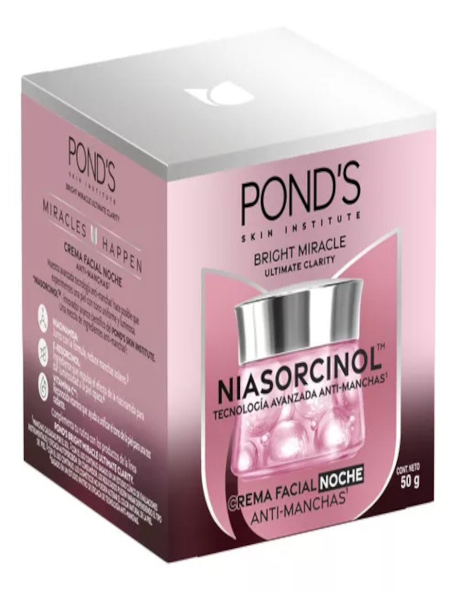 Foto 5 pulgar | Pond's Crema Facial Noche Bright Miracle Con Niasorcinol + Termo Güish
