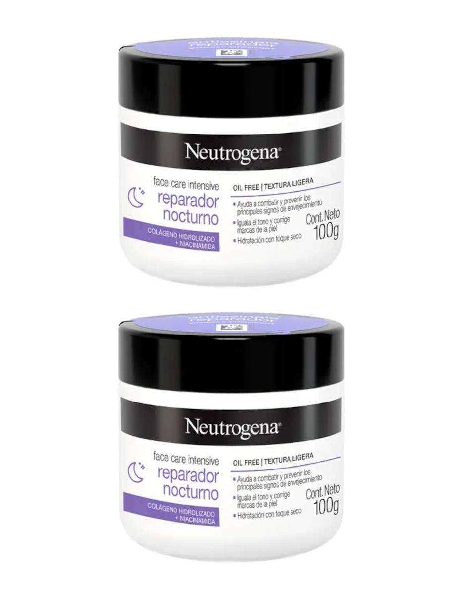 Foto 2 pulgar | Crema Facial Hidratante Reparador Nocturno Neutrogena 2 Piezas