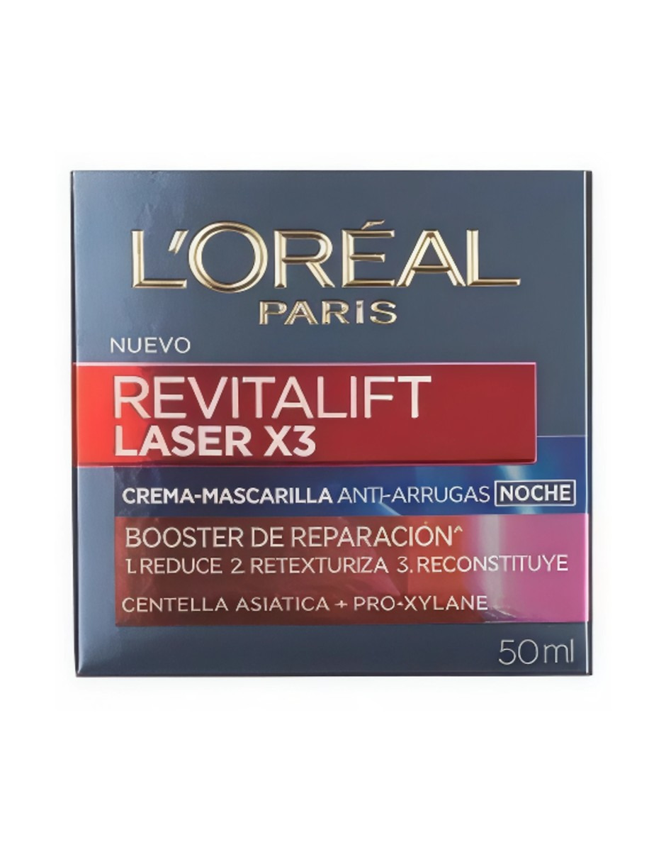 Foto 3 pulgar | L'oréal Paris Crema De Noche Revitalift Láser X3 + Gratis Termo Güish De Regalo