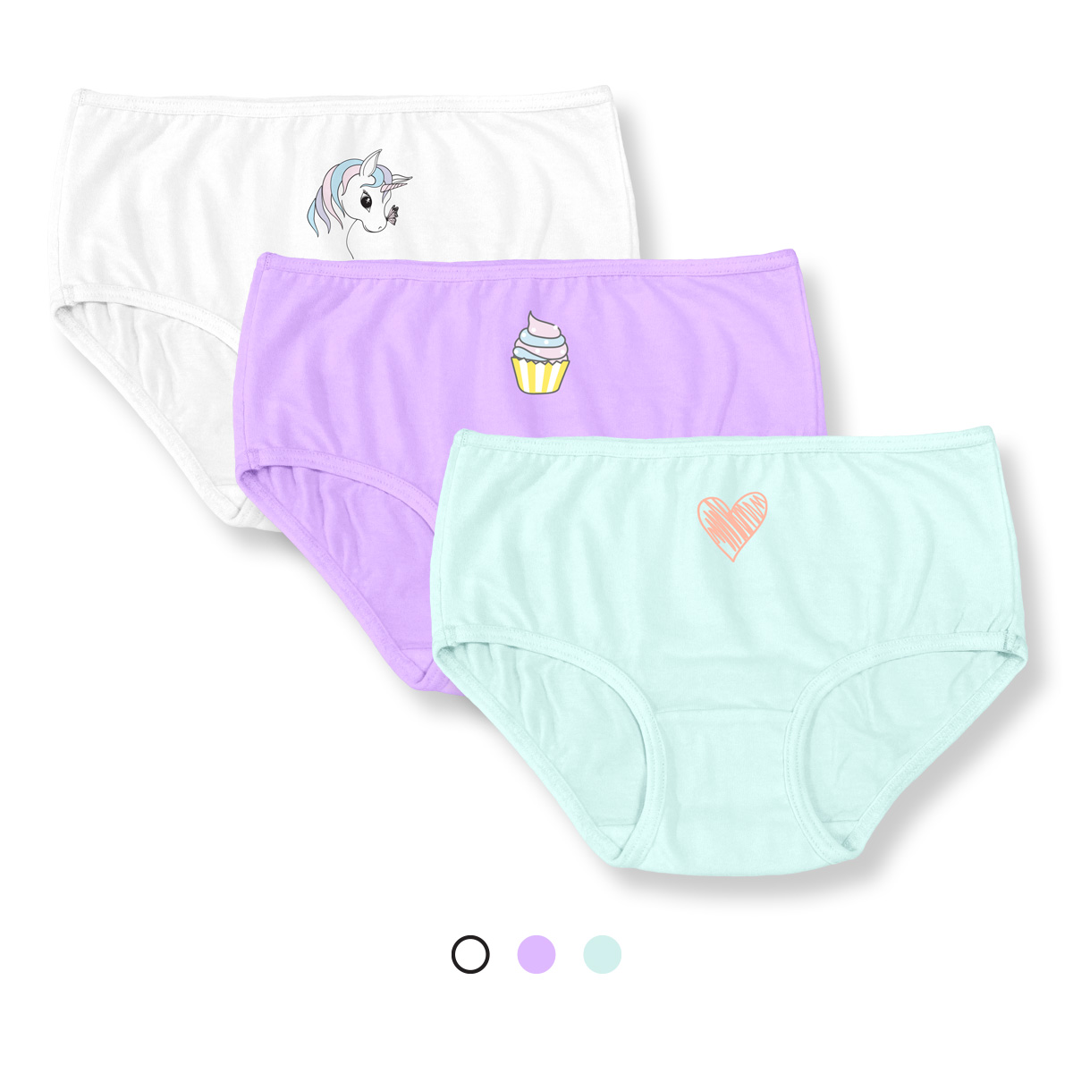 Foto 2 pulgar | 3 Pack Panties Niña Little Girls