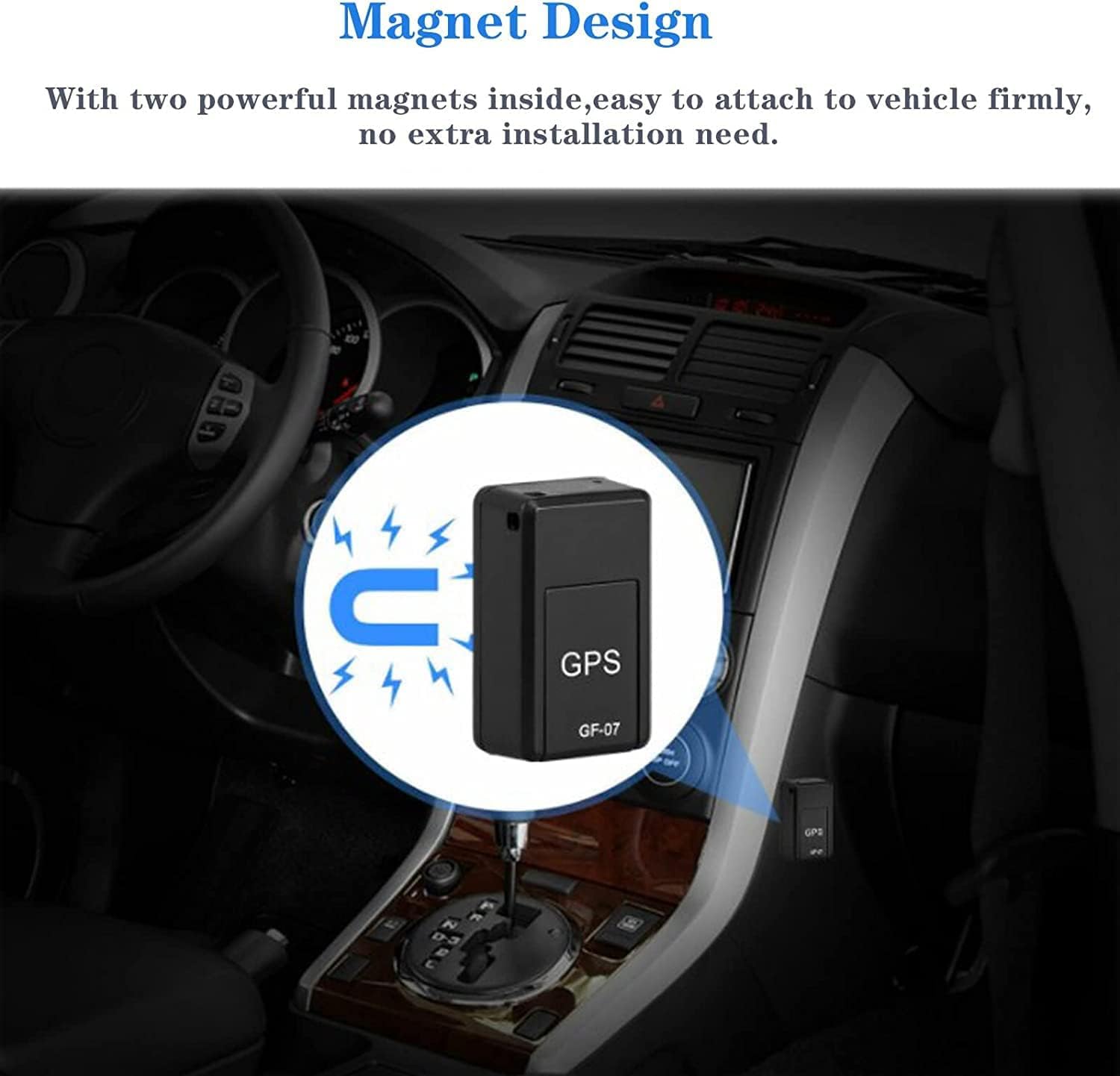 Foto 4 pulgar | Localizador Magnético De Coches En Tiempo Real Con Sistema Gps Tracker Hugimcnt - Venta Internacional.