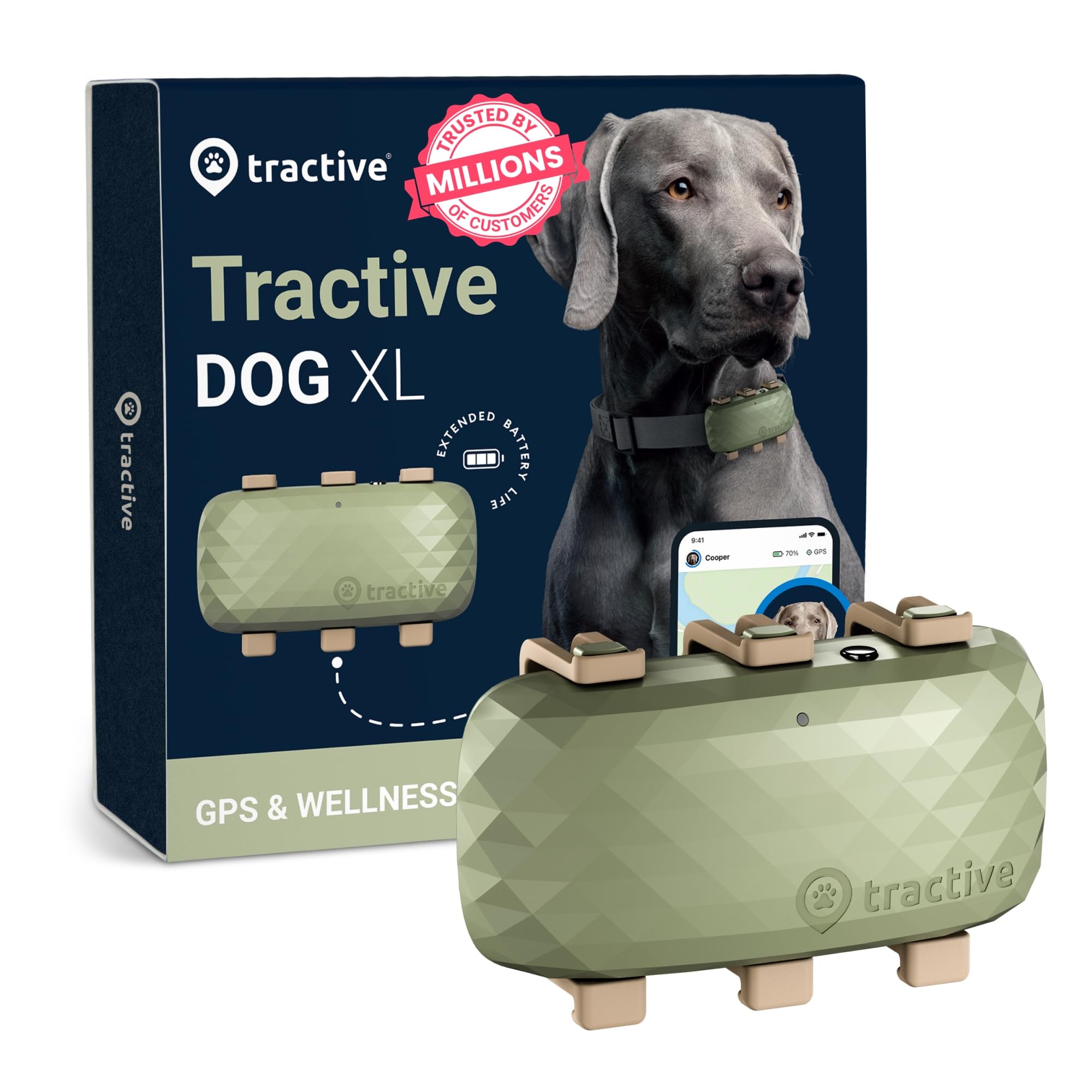 Foto 2 pulgar | Localizador Gps Tractive Xl Para Perros De Más De 23 Kg Con Control De Salud - Venta Internacional.