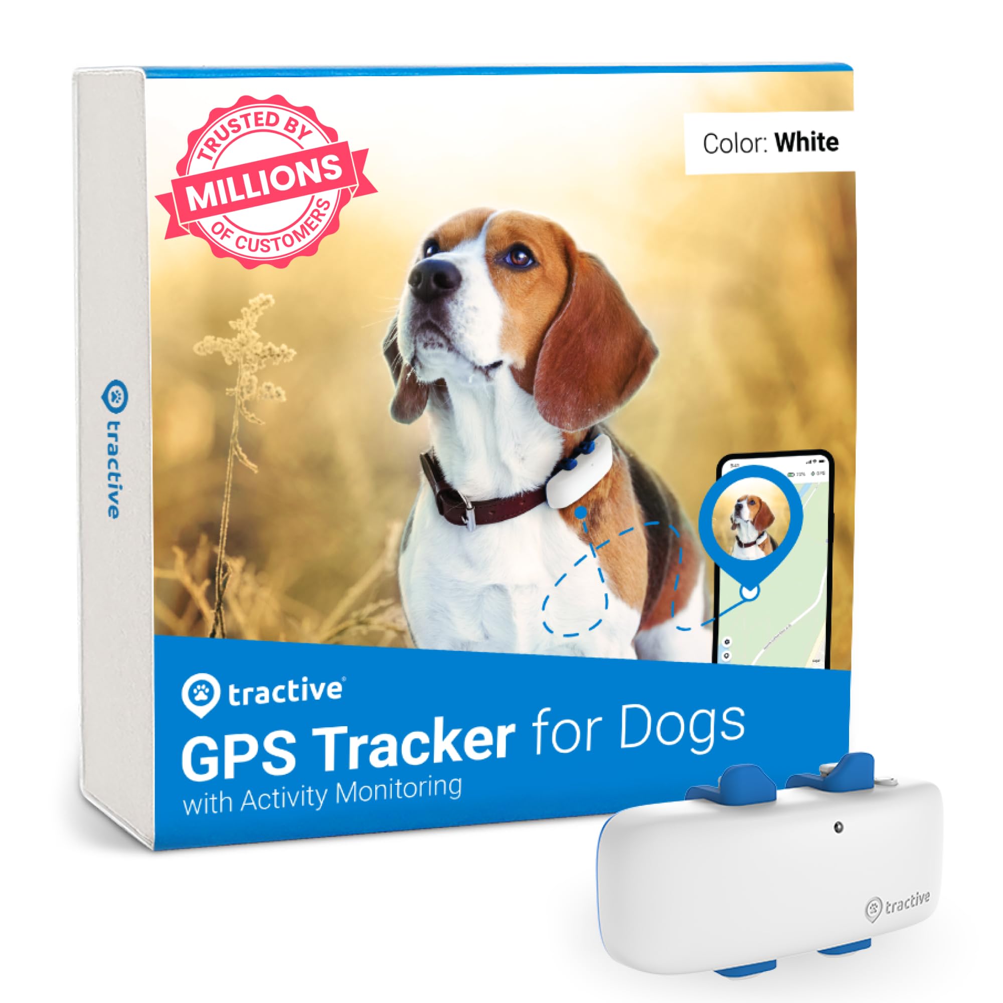 Foto 2 pulgar | Rastreador Gps Y Monitoreo De Salud Para Perros Tractive White - Venta Internacional.