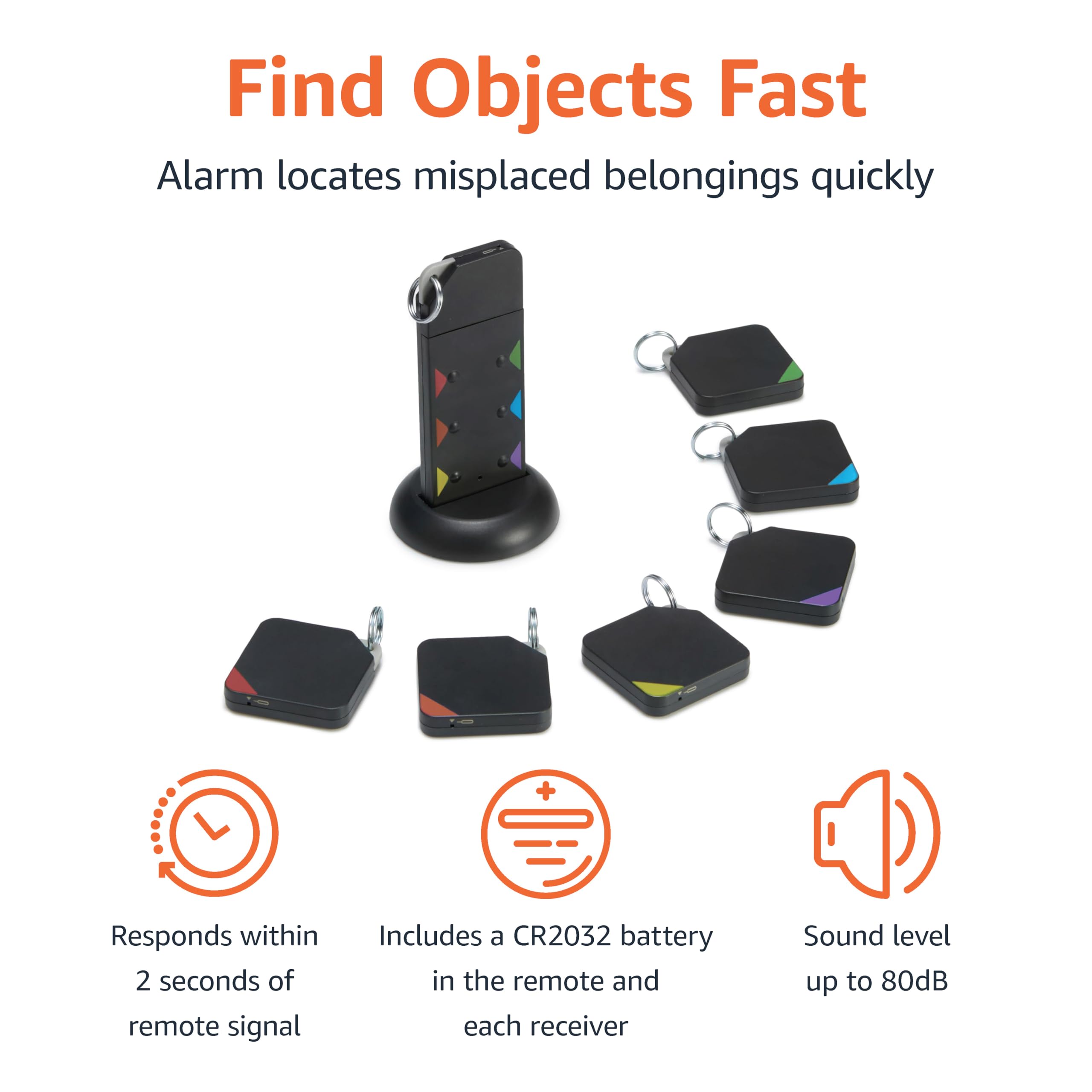 Foto 2 | Key Finder Amazon Basics 6 Rastreadores Inteligentes Alcance de 100 Pies - Venta Internacional