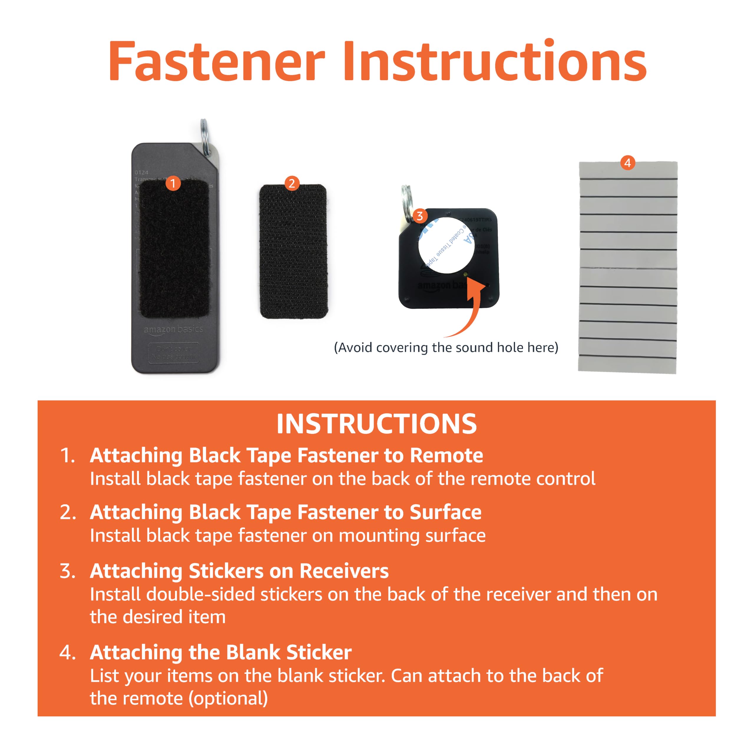 Foto 3 | Key Finder Amazon Basics 6 Rastreadores Inteligentes Alcance de 100 Pies - Venta Internacional