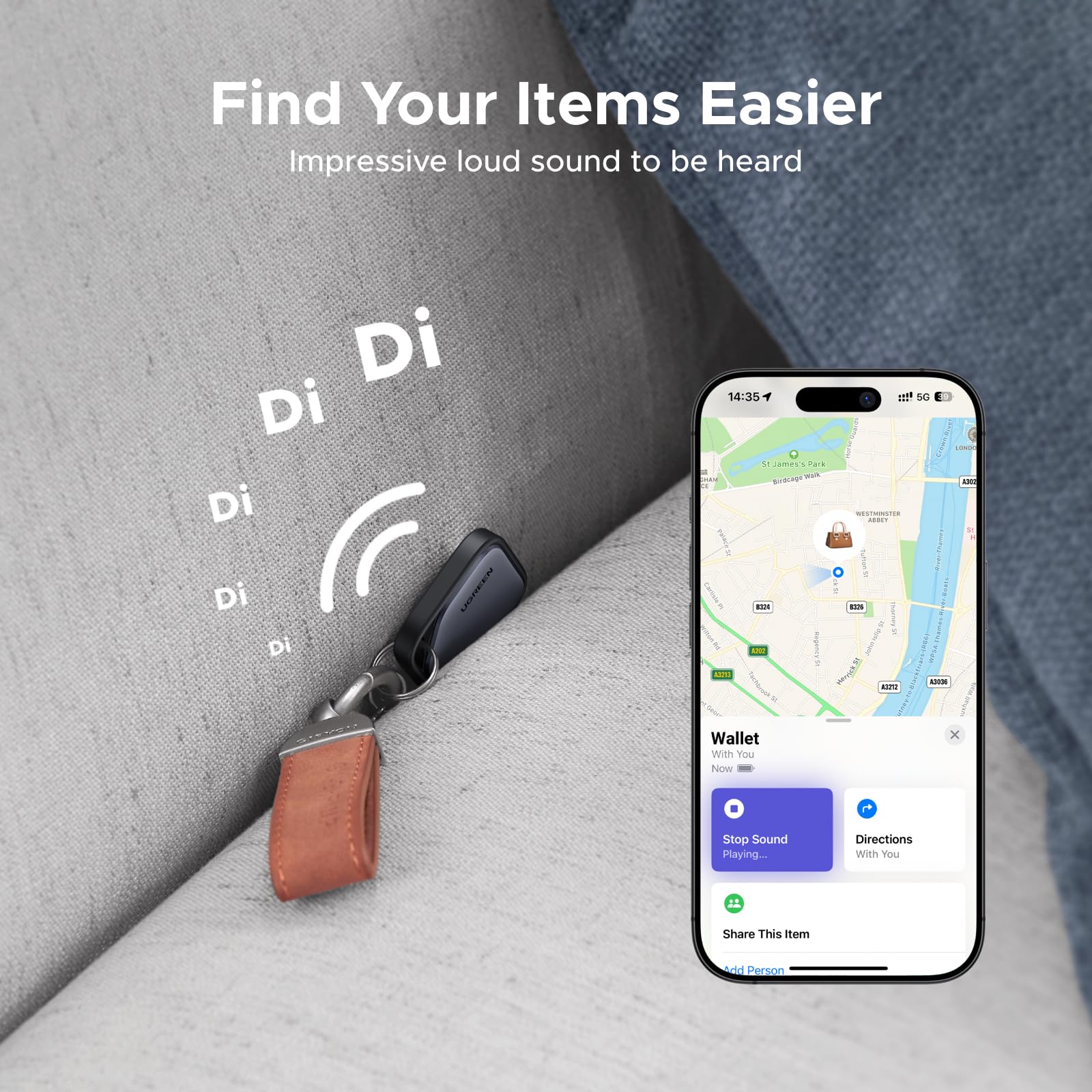 Foto 4 | Buscador Inteligente Ugreen Finetrack Compatible Con Apple Find My - Venta Internacional.