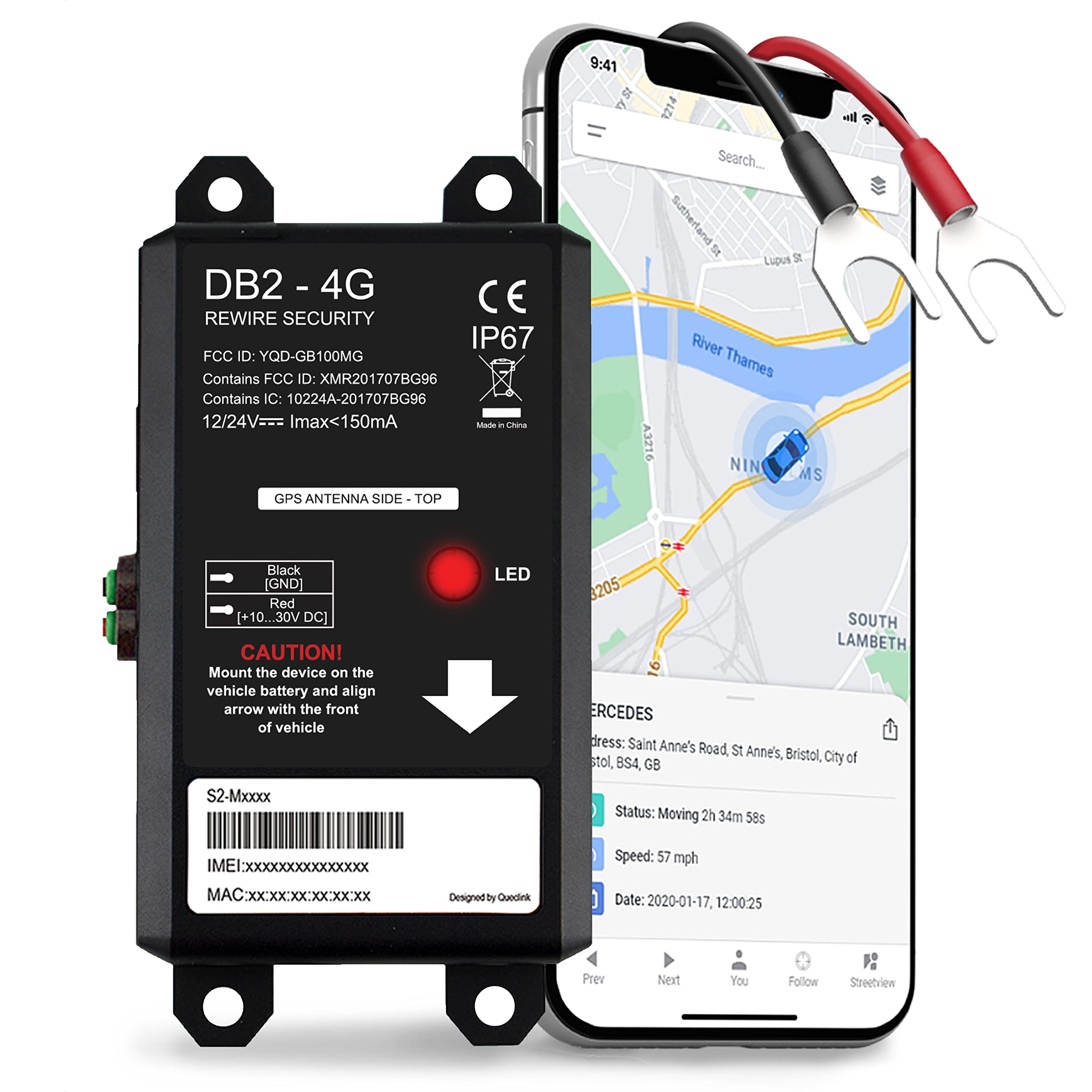 Rastreador Gps De Vehículos Rewire Security Db2 Rastreo Cableado - Venta Internacional.