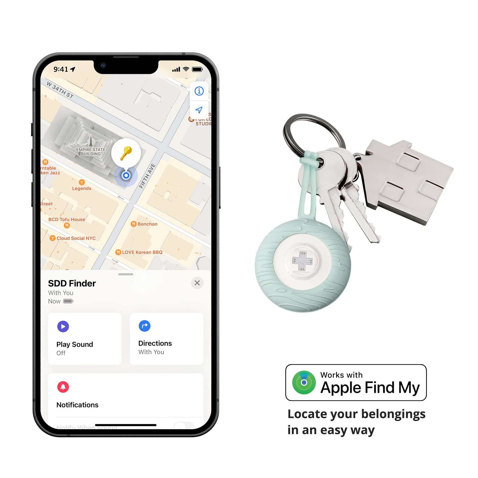 Foto 5 | Llavero Con Localizador Bluetooth, Diseño Digital Suizo, Paquete De 4 - Venta Internacional.