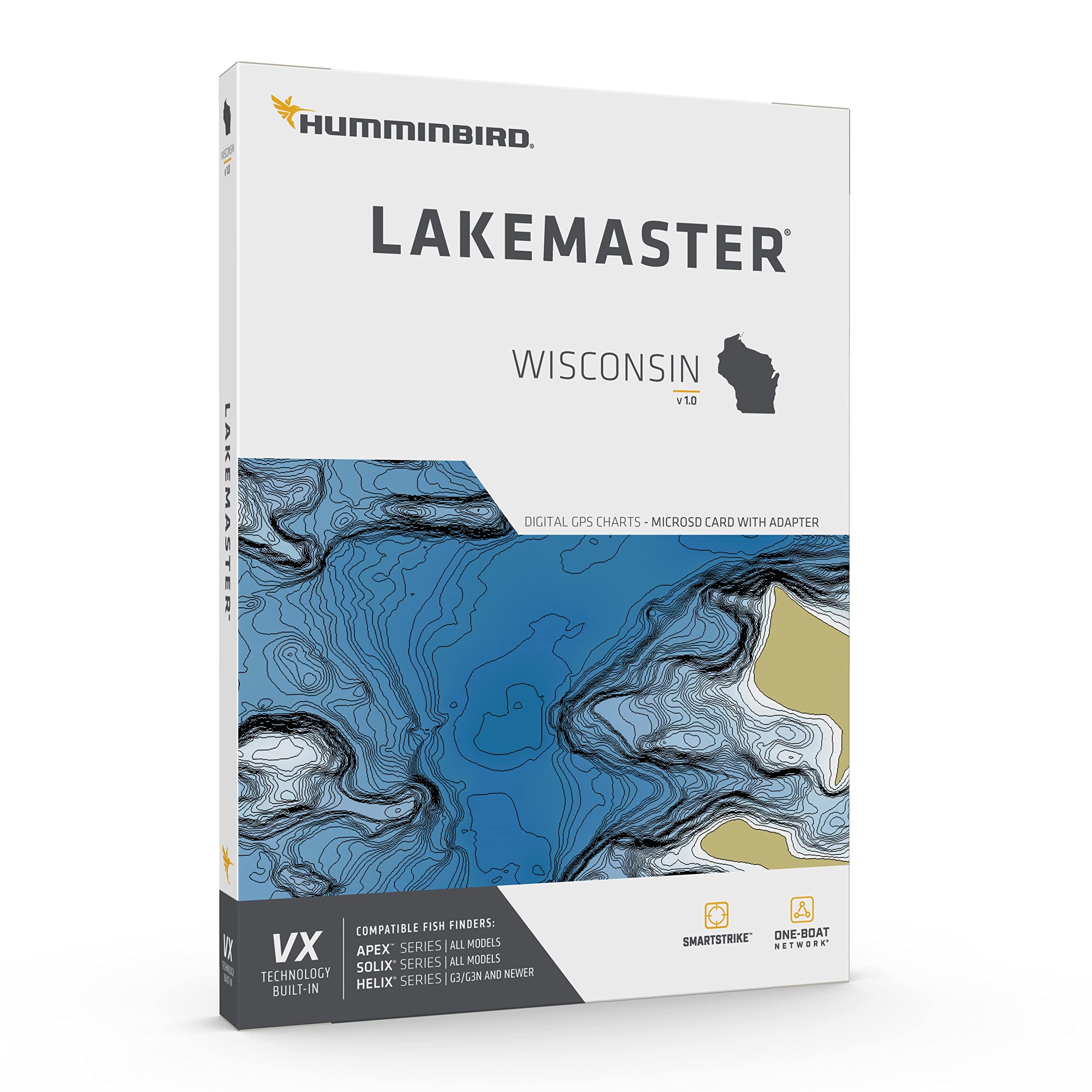 Foto 3 pulgar | Gps Humminbird 601010-1 Lakemaster - Wisconsin V1 - Venta Internacional.