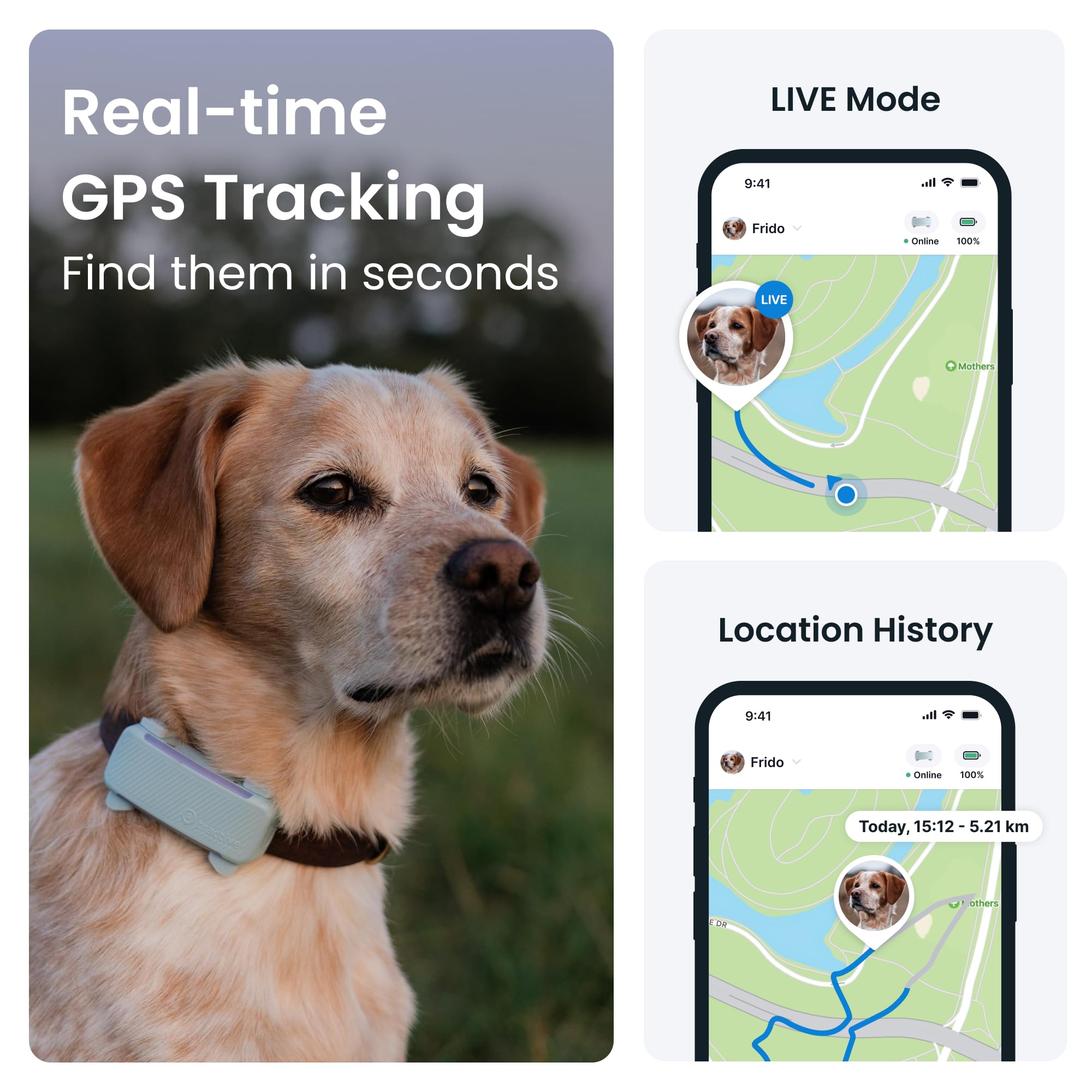 Foto 3 pulgar | Ubicación En Tiempo Real Del Gps Dog Tractive 2025 - Venta Internacional.
