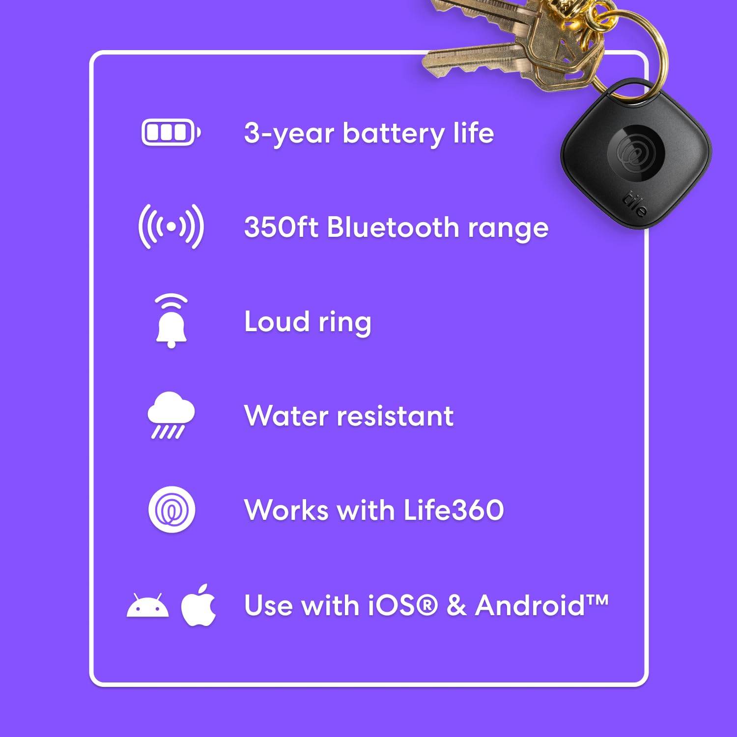 Foto 7 pulgar | Tile Rastreador Bluetooth De Life360 Mate (2024), Paquete De 4 - Venta Internacional.