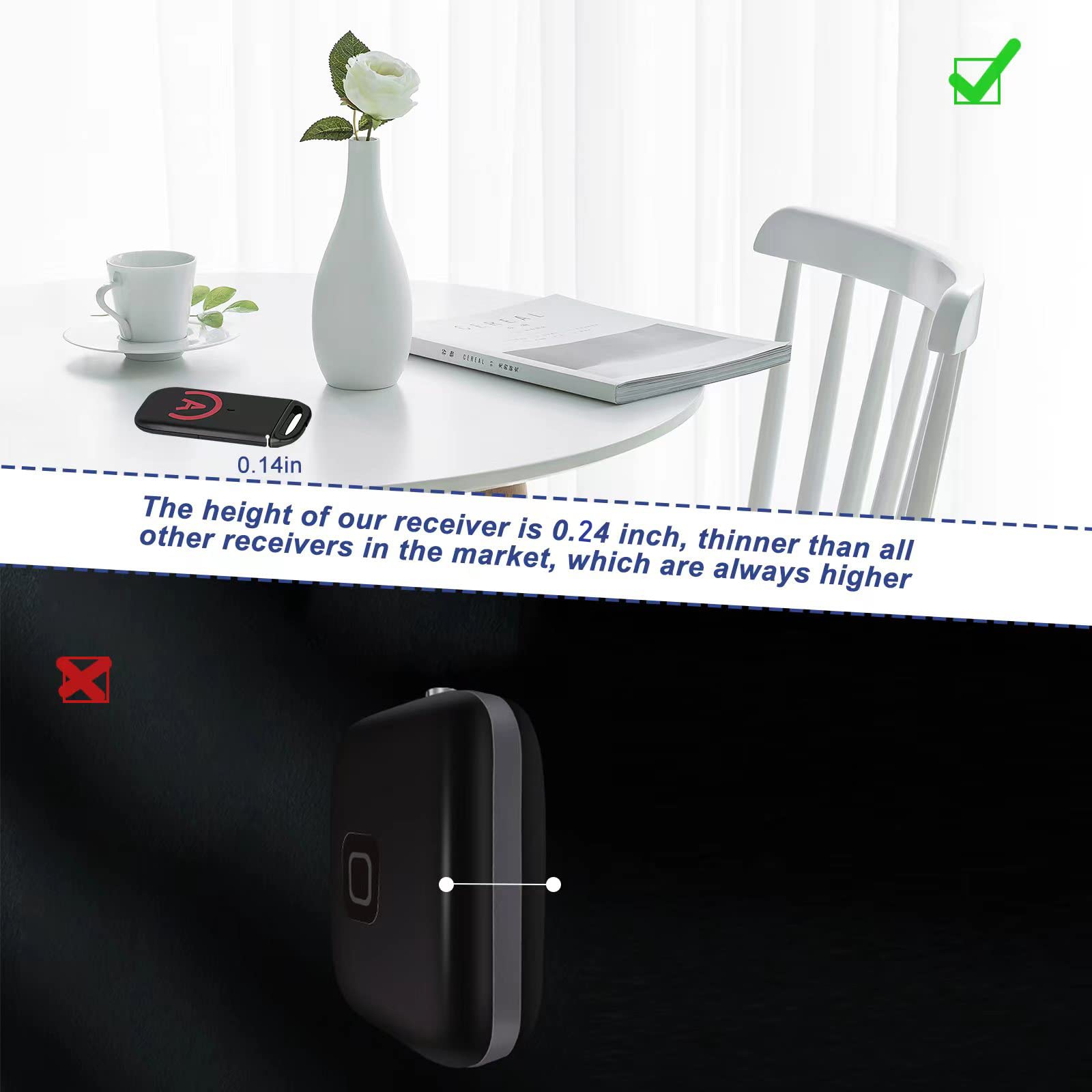 Foto 4 pulgar | Localizador De Artículos Rf Key Finder Simjar De 80 Db+ Con 6 Receptores De 40 M De Alcance - Venta Internacional.