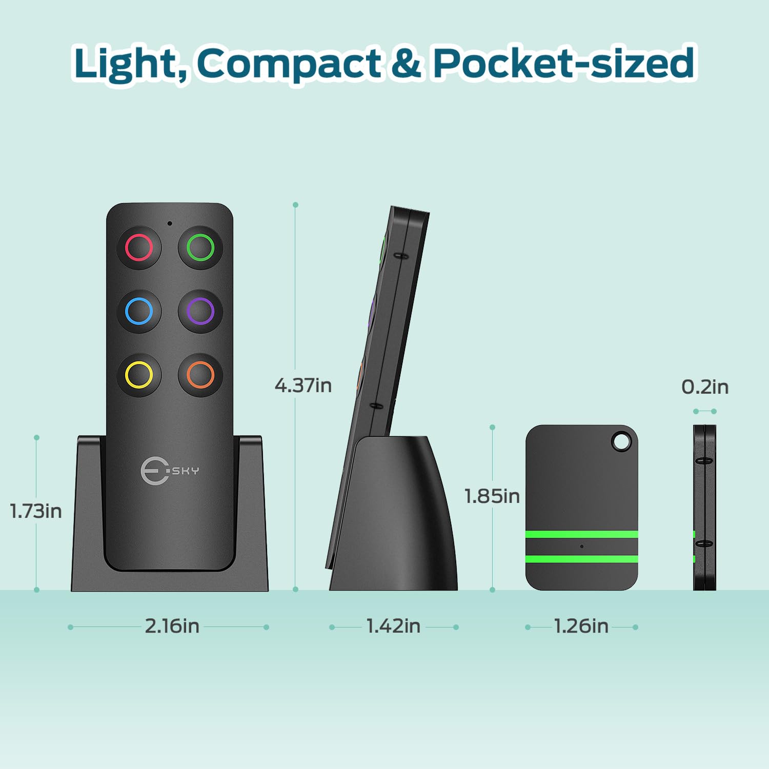Foto 4 pulgar | Rastreador Key Finder Esky Wallet Con Transmisor Adicional Y 6 Receptores - Venta Internacional.