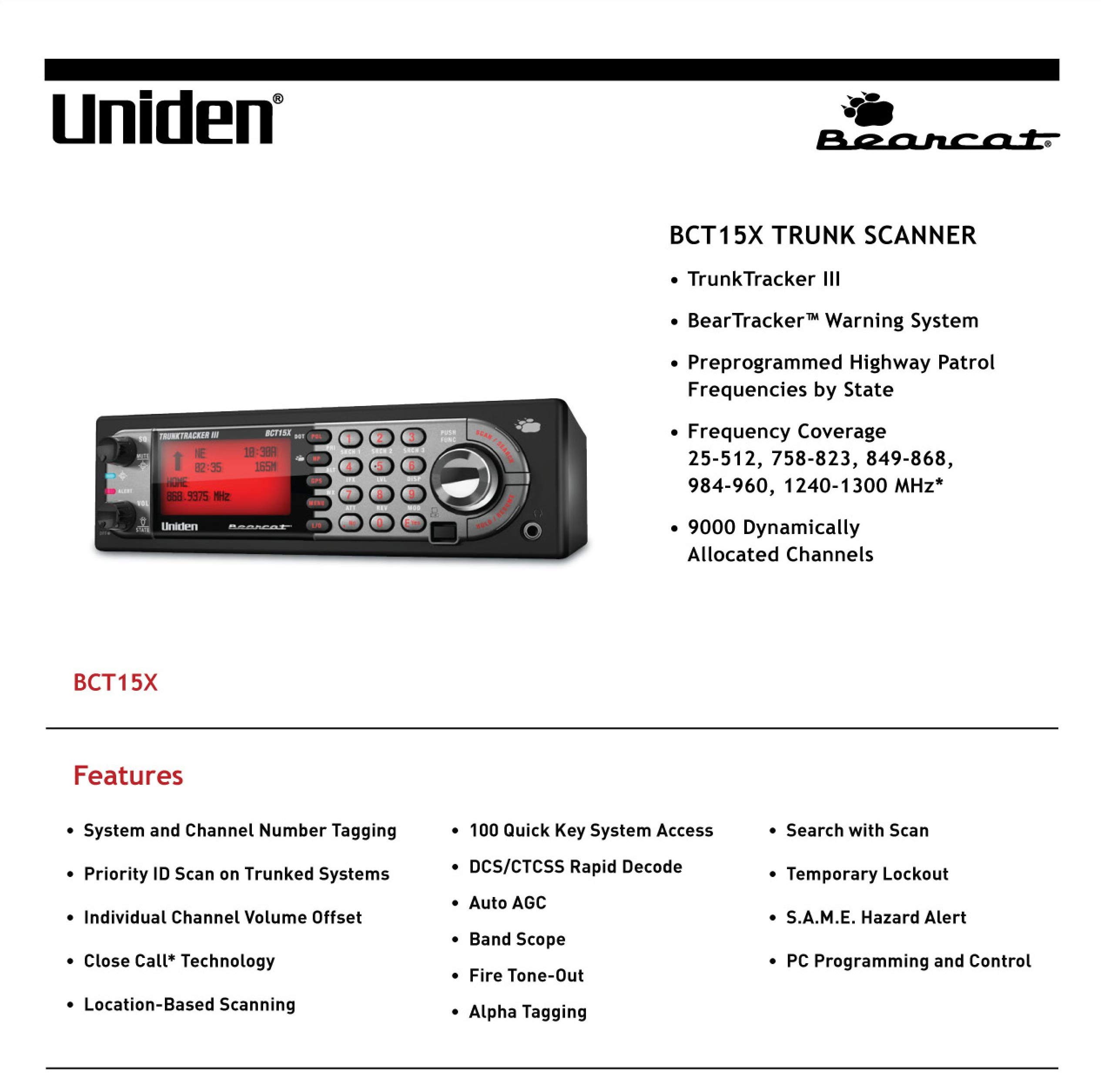 Foto 3 pulgar | Escáner Uniden Beartracker Bct15x Con 9.000 Canales - Venta Internacional.