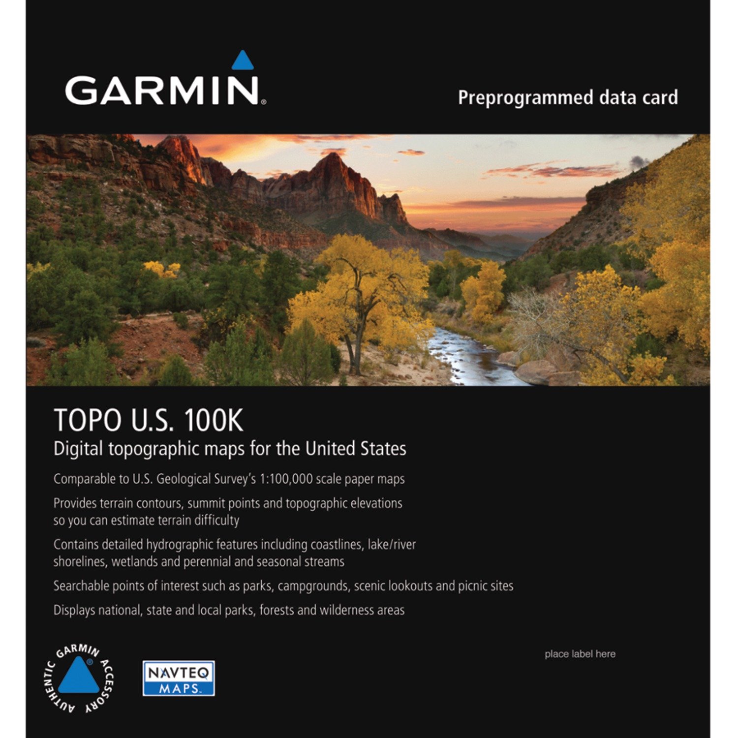 Foto 1 | Tarjeta Microsd/sd Map Garmin Topo Us 100k De Cobertura Total - Venta Internacional.
