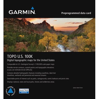 Foto 1 | Tarjeta Microsd/sd Map Garmin Topo Us 100k De Cobertura Total - Venta Internacional.
