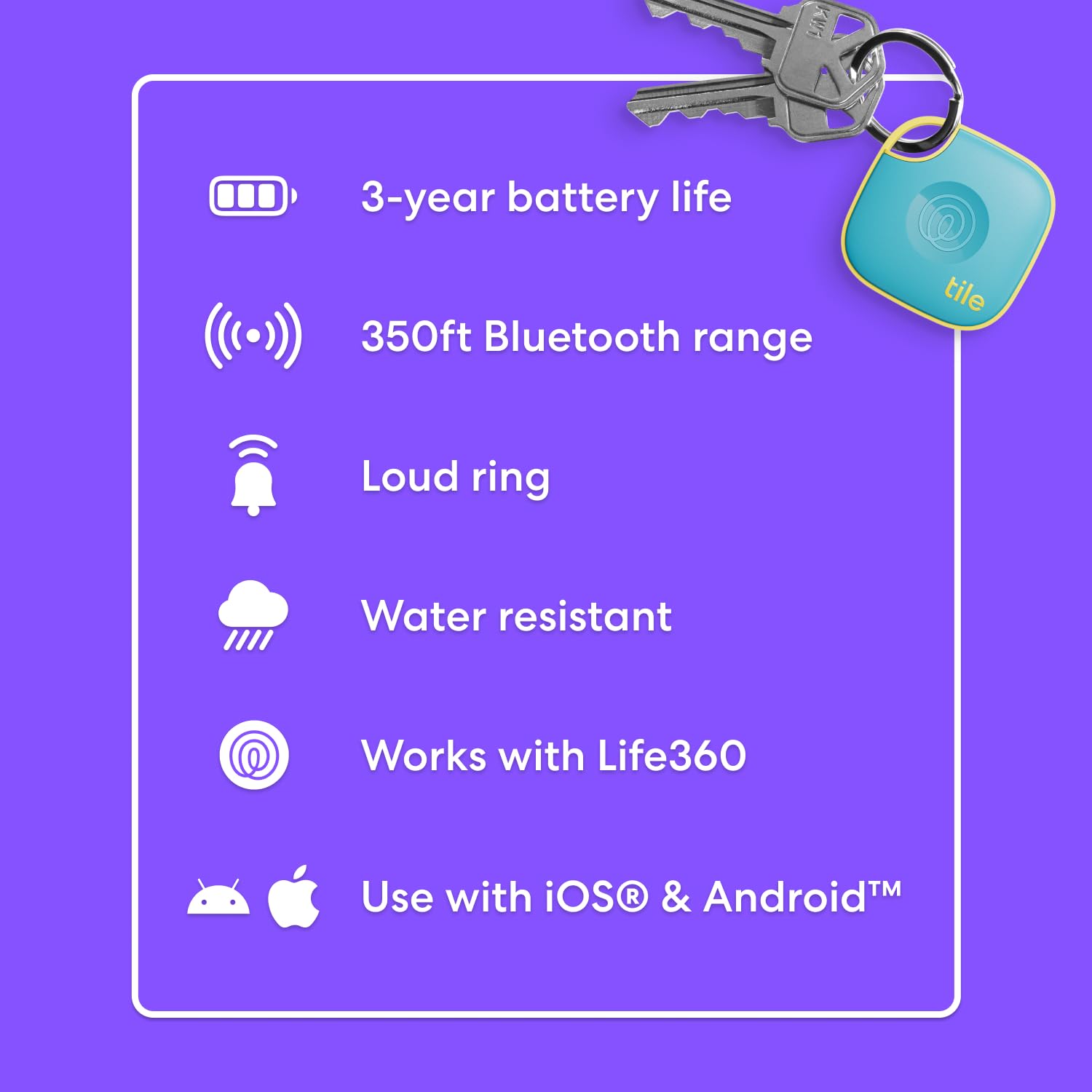 Foto 7 pulgar | Tile Rastreador Bluetooth De Life360 Mate (2024), Paquete De 1 Unidad - Venta Internacional.