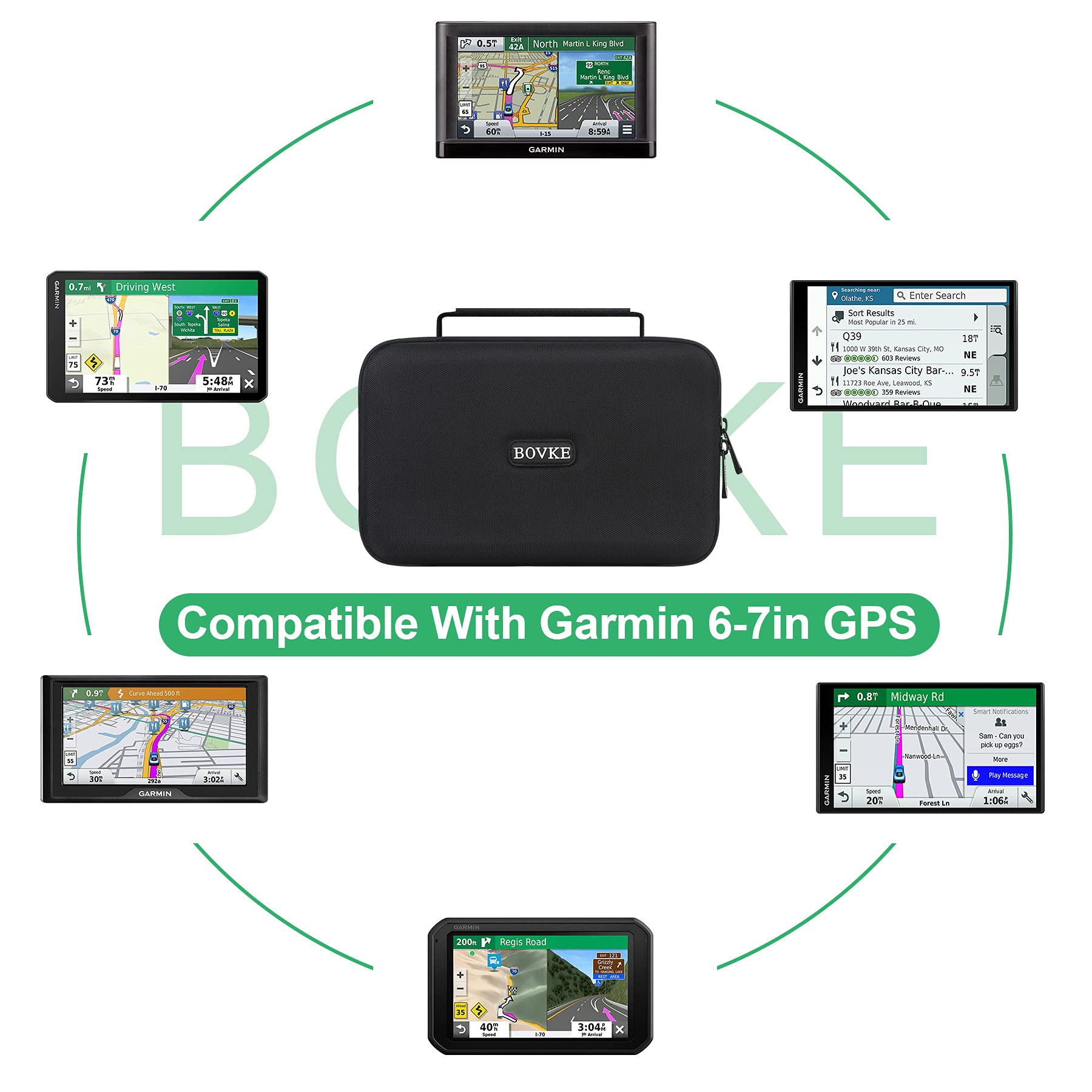 Foto 4 pulgar | Funda Gps Rígida Bovke Para Garmin Drivesmart 76/65/61 De 6 A 7 Pulgadas - Venta Internacional.