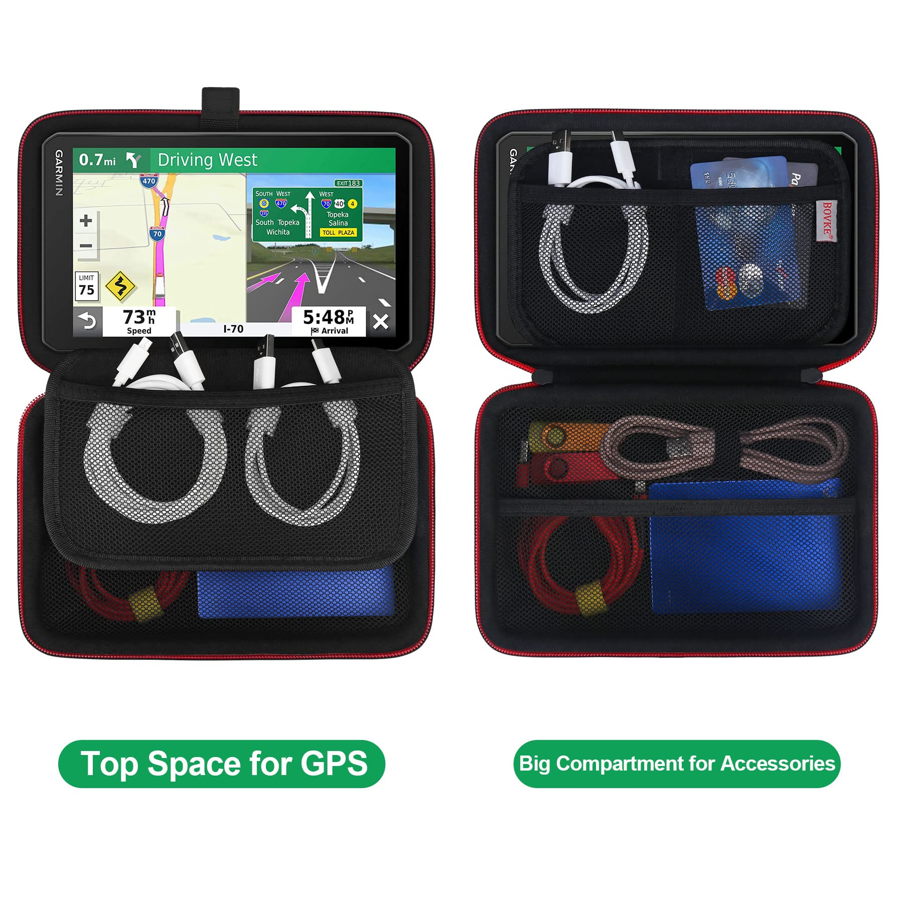Foto 5 pulgar | Funda Gps Bovke Rígida Para Garmin Dezl Otr800 De 8 Pulgadas  Color Negro - Venta Internacional.