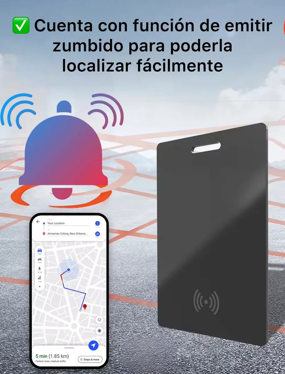 Foto 4 pulgar | Tarjeta Localizador/Rastreo GPS De Objetos Recargable Solo Compatible Con IOS