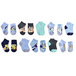 Foto 2 | Calcetines Bluey Quarter Para Niños De 2 A 4 Toneladas, Paquete De 10 Unidades, Color Gris Pálido - Venta Internaciona