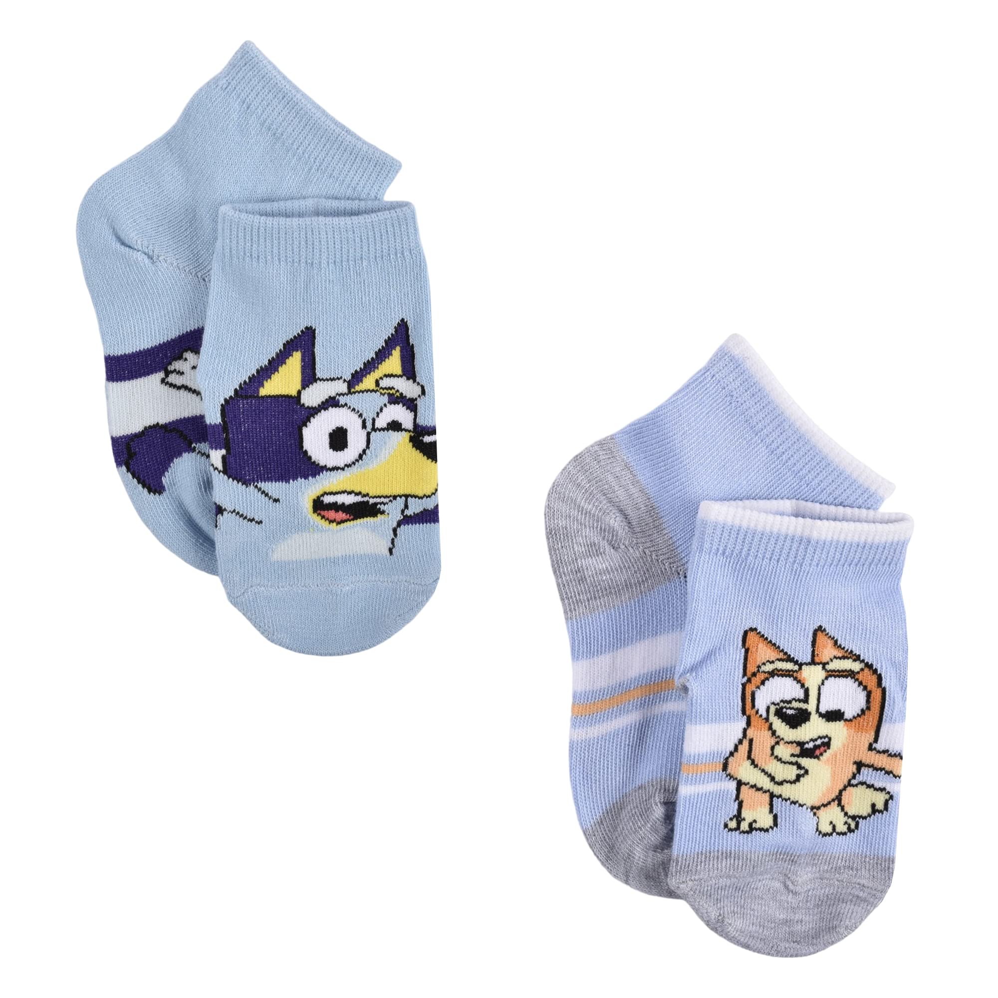 Foto 5 | Calcetines Bluey Quarter Para Niños De 2 A 4 Toneladas, Paquete De 10 Unidades, Color Gris Pálido - Venta Internaciona