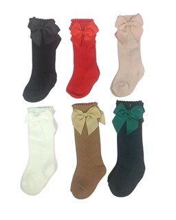 Foto 1 | Set De 6 Pares De Calcetas Baby Room Tipo Español Para Niñas Con Moño