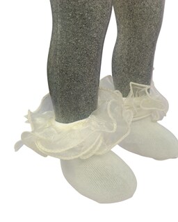 Foto 3 | Set Dos Pares De Tobilleras De Algodón Baby Room Para Niñas Con Olan De Organza