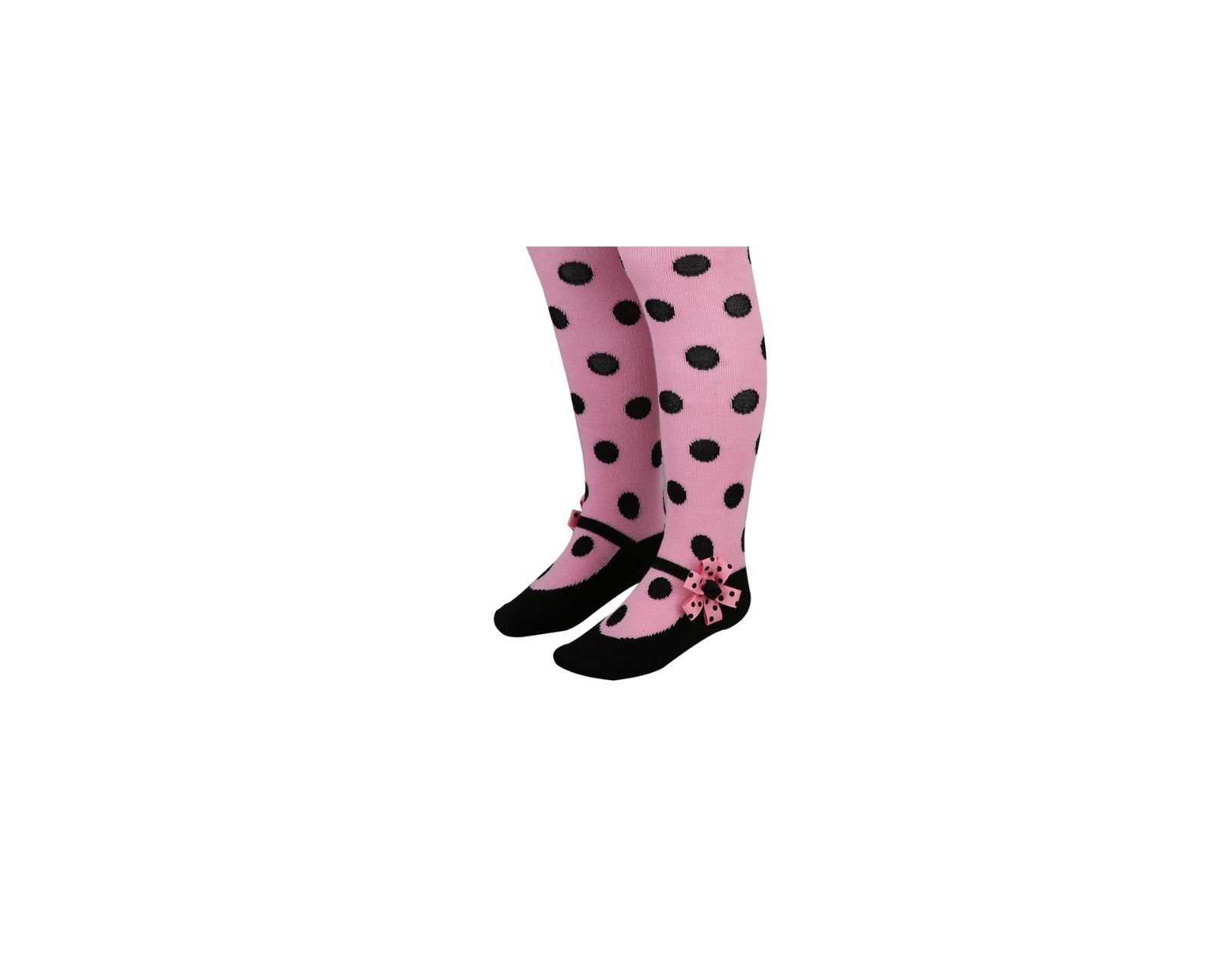 Foto 4 pulgar | Mallas Baby Room BM56 color Rosa con Lunares Negros para Niña