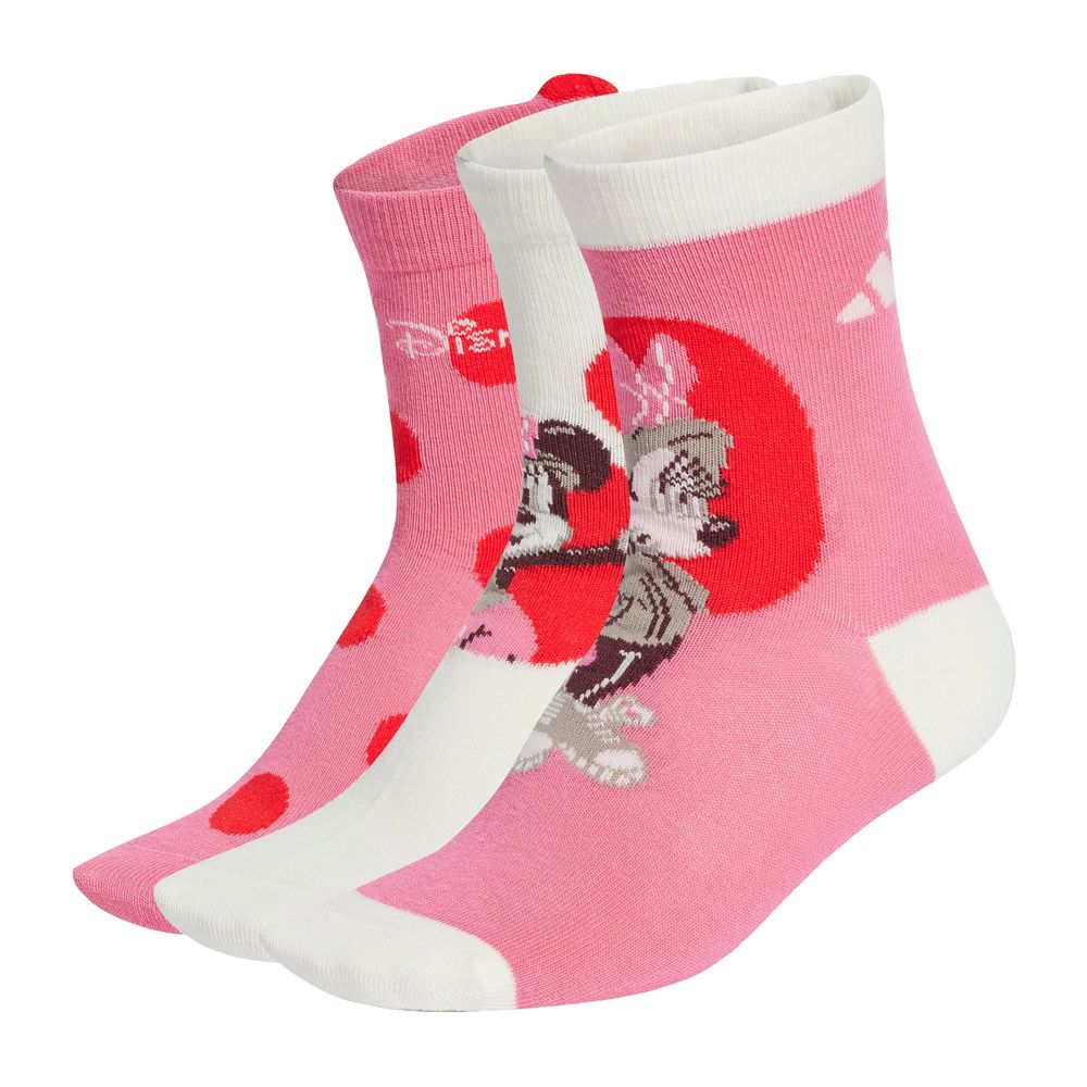 Foto 2 pulgar | Calcetines Adidas X Disney Minnie Mouse 3 Pares Niños Adidas Blanco Niños
