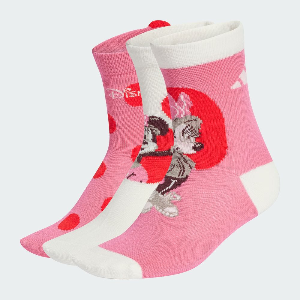 Foto 4 pulgar | Calcetines Adidas X Disney Minnie Mouse 3 Pares Niños Adidas Blanco Niños