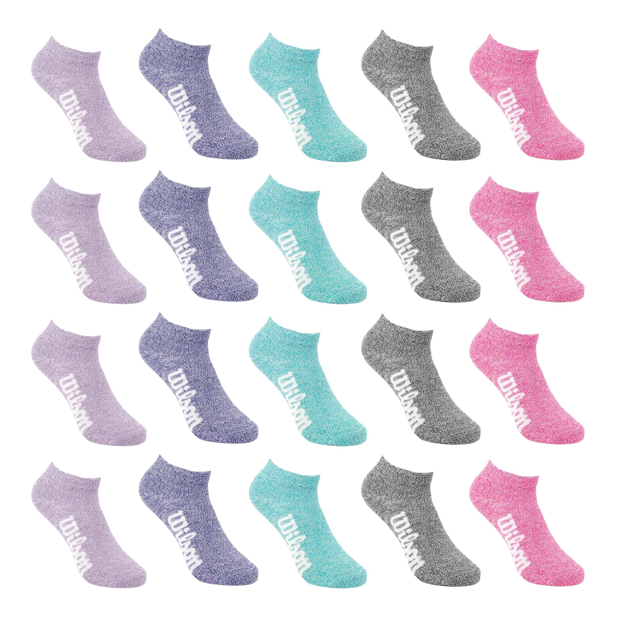 Foto 2 | 20 Pares Tin Para Niña Super Suave, Wilson, Talla Chica, Color Multicolor Logo Blanco