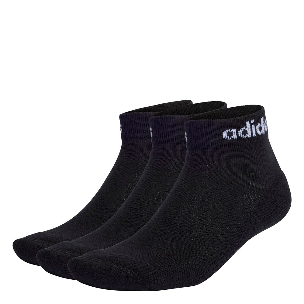 Foto 2 pulgar | Calcetines Adidas Linear Negros Unisex 3 Pares