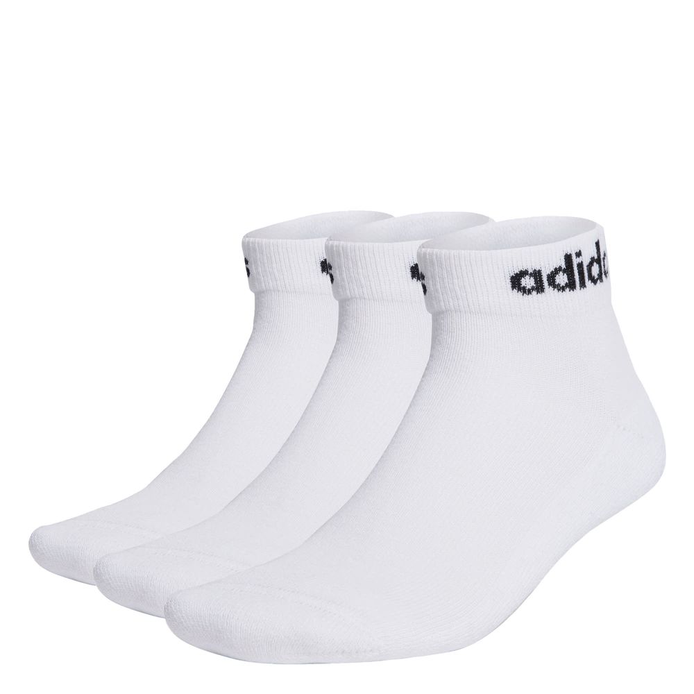 Foto 2 pulgar | Calcetines Adidas Linear Blancos Unisex 3 Pares