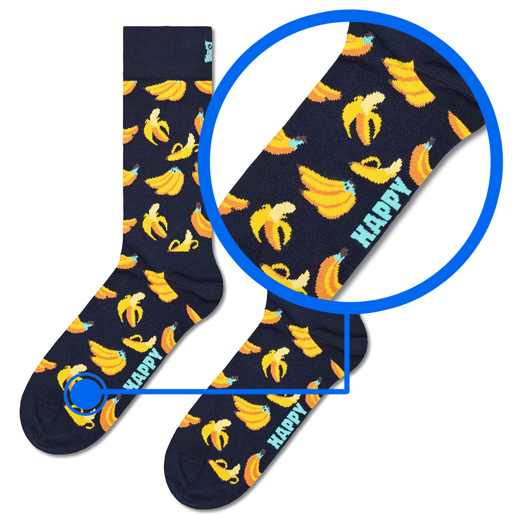 Foto 4 pulgar | Calcetines Happy Socks Diseño Banana Unisex