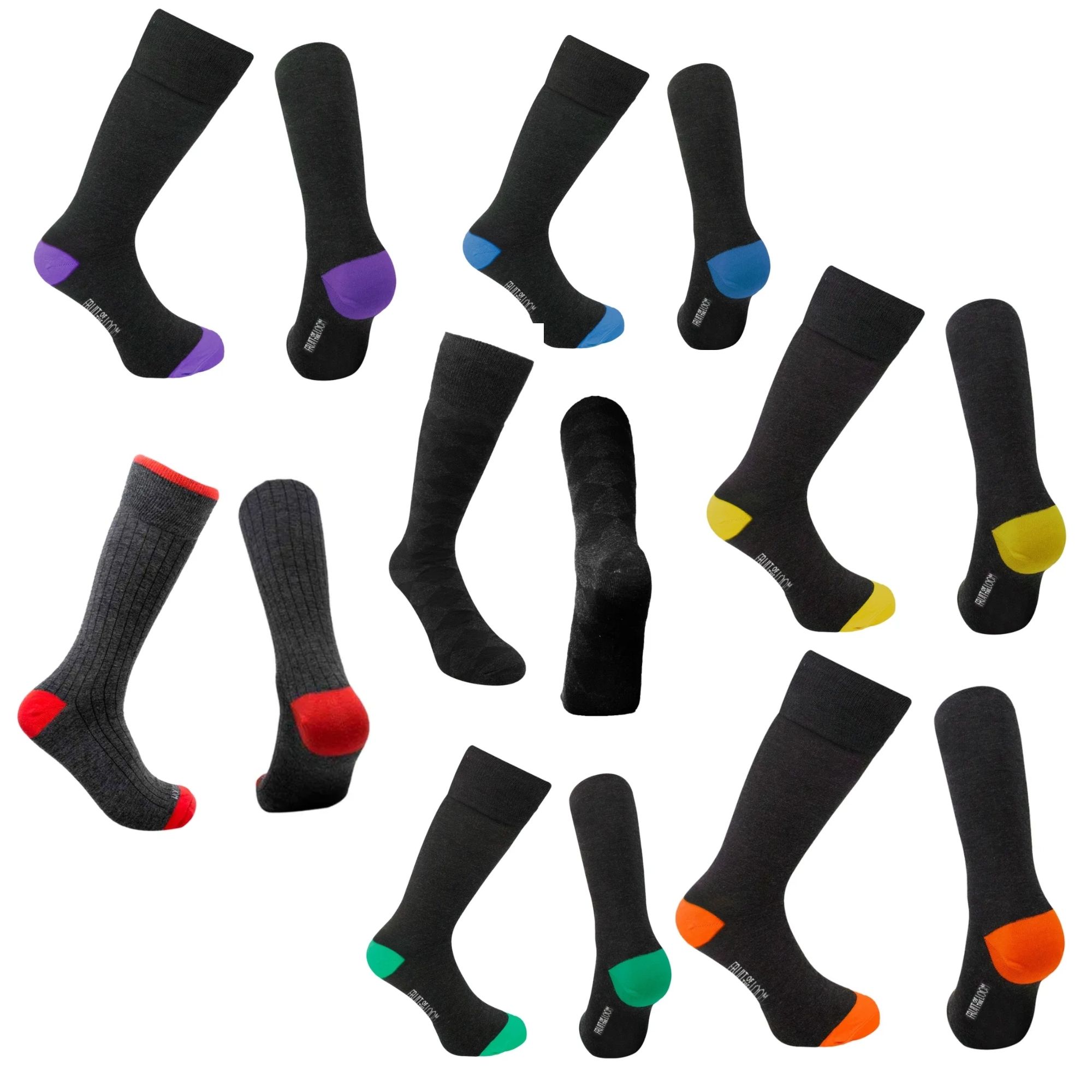 Foto 1 | 20 Pares De Calcetin Para Hombre, Fruit Of The Loom, Color Oxford Multicolor