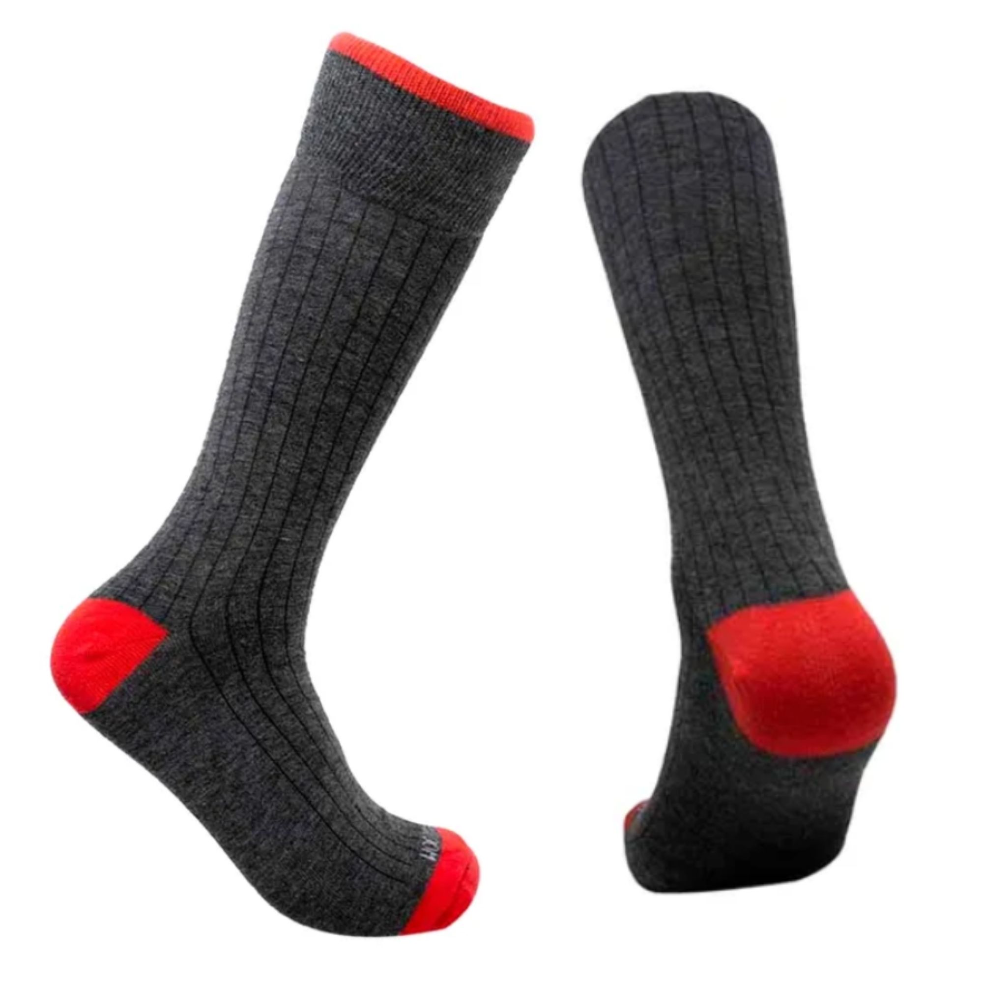 Foto 2 pulgar | 20 Pares De Calcetin Para Hombre, Fruit Of The Loom, Color Oxford Con Rojo